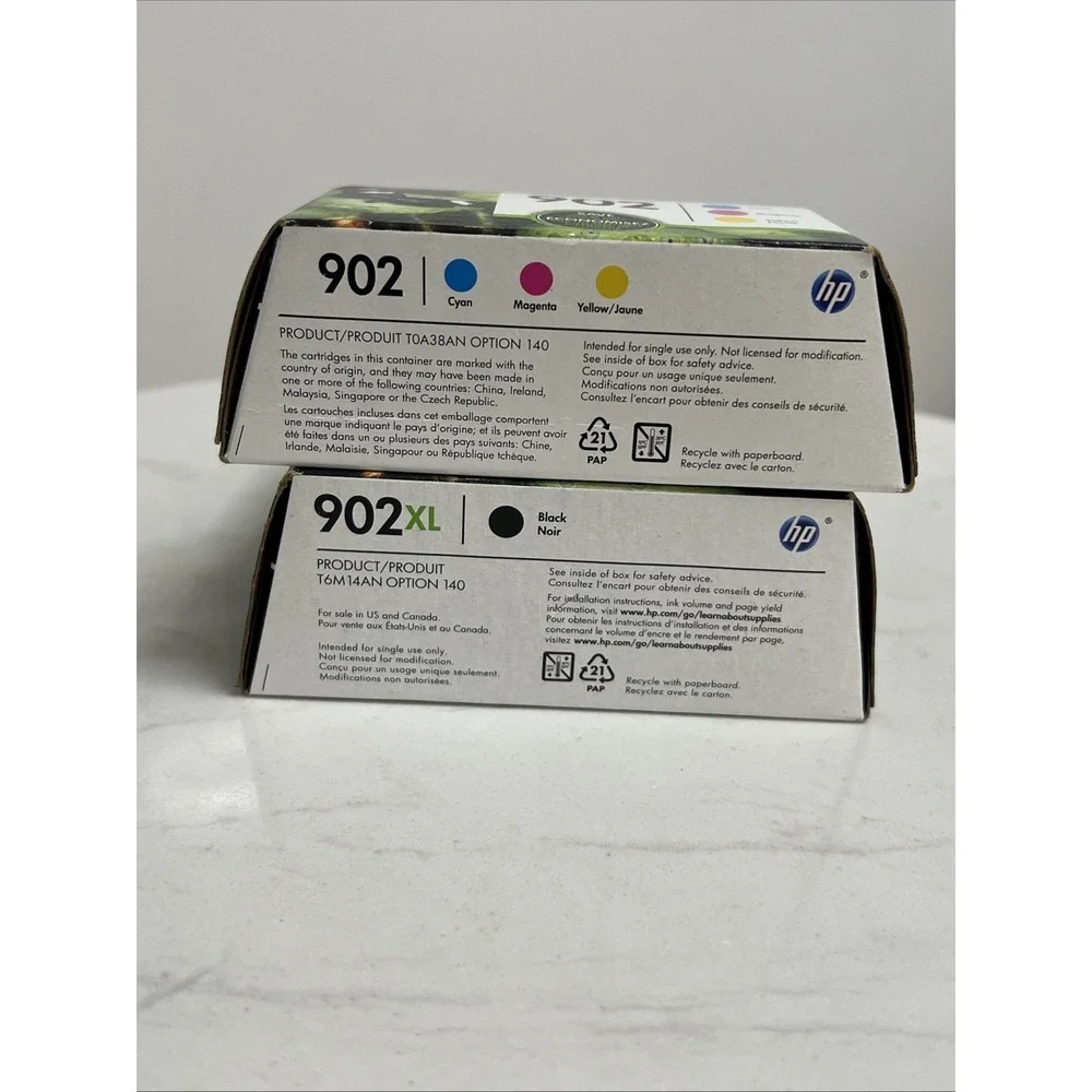HP 902XL Black 902 Color Combo T0A39AN T6M14AN & T0A38AN - Exp. 2022